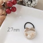 ♥ 𝟙𝟚/𝟙 𝟚𝟙:𝟘𝟘販売𝕊𝕋𝔸ℝ𝕋 ♥【27㎜】𝓦𝓱𝓲𝓽𝓮 𝓬𝓱𝓻𝓲𝓼𝓽𝓶𝓪𝓼くるみボタンヘアゴム♡