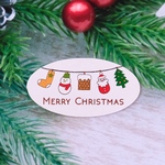 【クリスマス③】楕円ガーランドシール