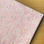 45*45【コットン刺繍】ami Margaret／ピーチピンク《 生地 綿 シーチング生地 花柄 フラワー お花 刺繍 レース COTTONCANDY 薄手 》