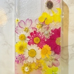 iPhoneケース iPhoneカバー 押し花ケース スマホケース 押しフルーツ 押し花､押し花カバー スマホカバー､押しフルーツケース､押しフルーツカバー､Android ハートレモン､文字入れ