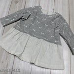 【80サイズ】リボン柄♪レイヤードチュニック