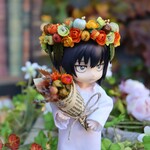 小人の花冠（市場の花屋・イエロー）　オビツ11サイズ・ドール用花冠