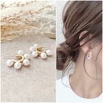 再販です𓂃2color٭小ぶり﻿ silver925芯𓐍パールのフープピアス　ゴールド　シルバー