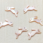 【シェルビーズ】ピンクのウサギ 4個