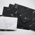 [トレぺ封筒]Astrantia black [11×16cm 封筒3枚+宛名シール3枚セット]