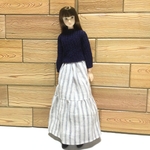 NO.295 手編みセーターとロングスカート