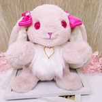 ぬいぐるみ、うさぎ、メルヘンうさぎ、大きめ、ピンクアイ