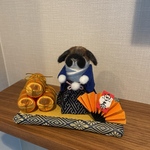 お正月　羊毛フェルト　うさぎ　ロップイヤー