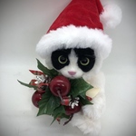 クリスマスベア🧸🎄　白くまの着ぐるみハチワレ猫ちゃん🐱　