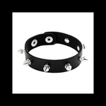 再販【spike_leather ブレス。】レザー スタッズ ベルト ブレスレット メンズ いかつい カッコイイ ストリート ピープス パンク ロック ブラック 黒 シルバー