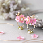 和装、梅の花、華やかピアス／イヤリング、和装にもおすすめ、成人式