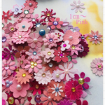 petiteピンク系ペーパーフラワー100pieces