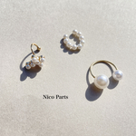 3pac✿︎イヤーカフ　パール　クロス