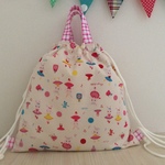 【送料無料】バレリーナうさぎ♡小さめナップサック