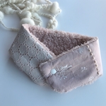 鳥さん刺繍のナチュラルキッズマフラー☆低学年女の子