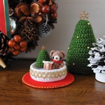【新作】*刺繍糸くまさんのクリスマスセット*