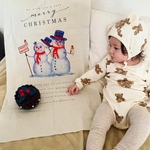 【クリスマス　ツリータペストリー　No.4】コットン＆リネン ファブリック ナチュラル Xmas christmas