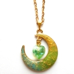 再販♡moon♡green heart ネックレス