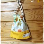 Y様オーダー品：爽やかな花柄の巾着