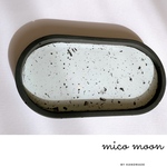  blue black oval tray 