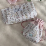 ☆お値下しました☆ファスナーポーチ＆ミニ巾着♡ゆめカワイイ♡【ホワイト】