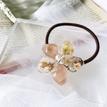 〖ヘアゴム〗付け替え可能 大きなお花のレジンアクセサリー 淡水パール ドライフラワー レジン ヘアアクセサリー