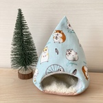 ハムスターのあったかテント⛺ハムスター柄　水色