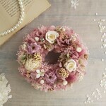 【先着１点のみ特別価格】Petite Couronne＜viuex rose＞＊リース＊幸せ舞い込むミニリース ＊プリザーブドフラワー＊花＊ギフト＊結婚祝い