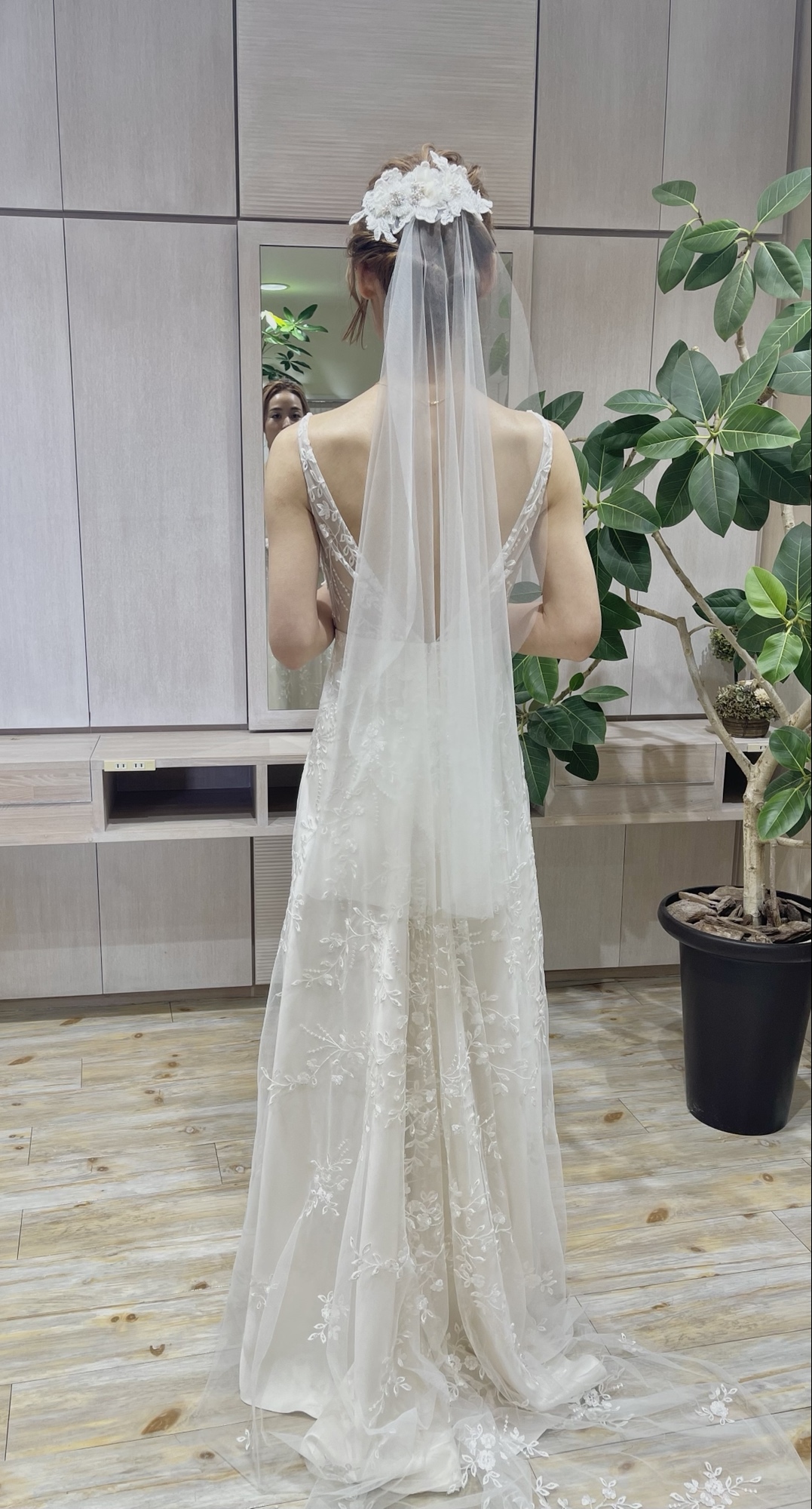 限定値下げ！ウェディングドレス⭐️ベールダウンできるベール付き！ 限定値下げ！ウェディングドレス⭐️ベールダウンできるベール付き！