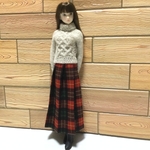 NO.296 手編みセーターとロングスカート