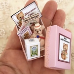 ちいさなテディベア✳︎パリジェンヌ＊ペールオレンジ色のベア＊Mon petit nounours(わたしの可愛いちいさなテディベア)