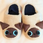 シャム猫スリッパd もこもこMサイズ