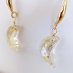 14kgf トリプレット ムーンカット シンプル ピアス