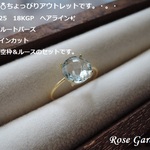 RG231💍ちょっぴりアウトレットです！Silver925　18KGP✨スカイブルートパーズ8mmコインカット　リング台空枠＆ルースのセットです。・。・(^^♪