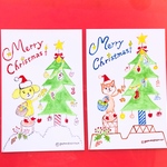 🎄🐶犬のクリスマスポストカード〜「クリスマスツリーの飾り付け/クリスマス/クリスマスカード/ポストカード/インテリア/トイプードル/柴犬/2柄/2枚入り1セット」🌟