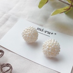 つぶつぶキラキラ♡一粒ピアス【パール】