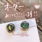 ボタン風ピアス