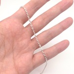 【値下げ中】 S060-S チェーン　真鍮　シルバーカラー　3mm×2.2mm　線径：0.6mm
