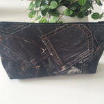 デニム柄 ポーチ 小