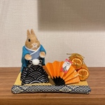 羊毛フェルト　お正月　うさぎ　