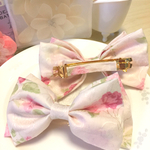 花柄のリボンバレッタ♡