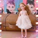  【新作】ペールピンクファーワンピ☆リカちゃん☆ブライス☆ハンドメイド 