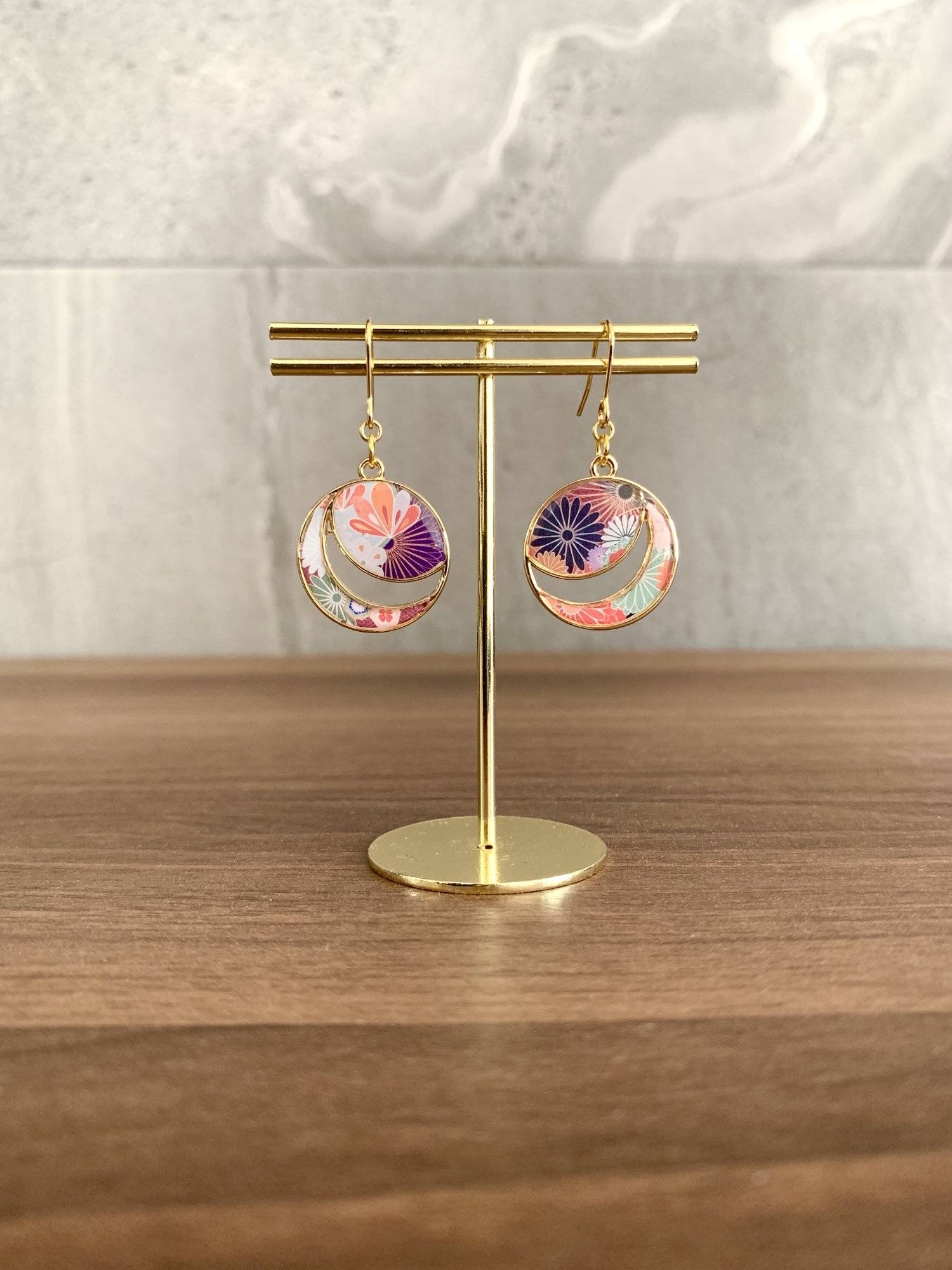 扇の和風ピアス - chi-ha'S GALLERY | minne 国内最大級の