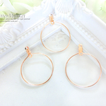 10個(5ペア)セット☆直径25mm カン付き ラウンド フープ金具　フープピアス