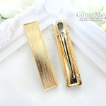 【再入荷】2個セット☆デコ土台　レジン加工皿付　ヘアクリップ