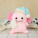 ねむねむウーパーちゃん 羊毛フェルト 