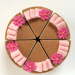 フェルトままごと  紅茶と桜のケーキ