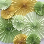 ★緑系★ ペーパーファン　お食い初め　ハーフバースデー　　前撮り　ウェディング