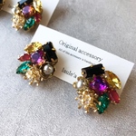 【g】ガラスカットビジュー+*.ひと粒ピアス