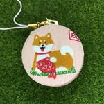 柴わんこのマカロンポーチ☆４ｃｍ